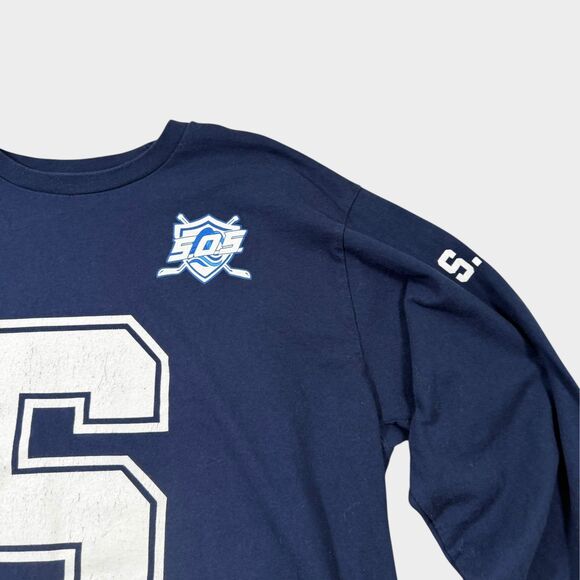 SZA SOS Tour Merch Long Sleeve Shirt Navy Blue XL Top Dawg TDE Hockey Jersey Tee - Picture 3 of 12